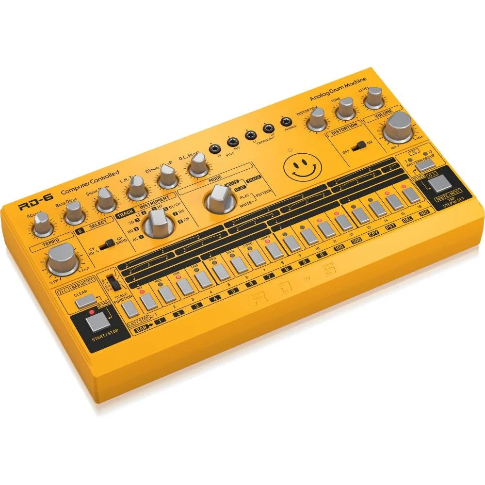 BEHRINGER RD-6-AM RHYTHM DESIGNER Analog Davul Makinesi (Sarı)