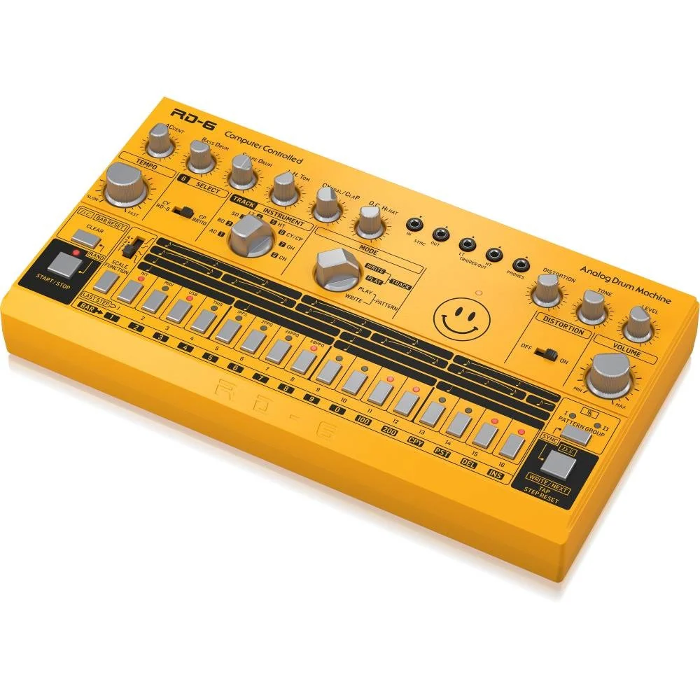 BEHRINGER RD-6-AM RHYTHM DESIGNER Analog Davul Makinesi (Sarı)