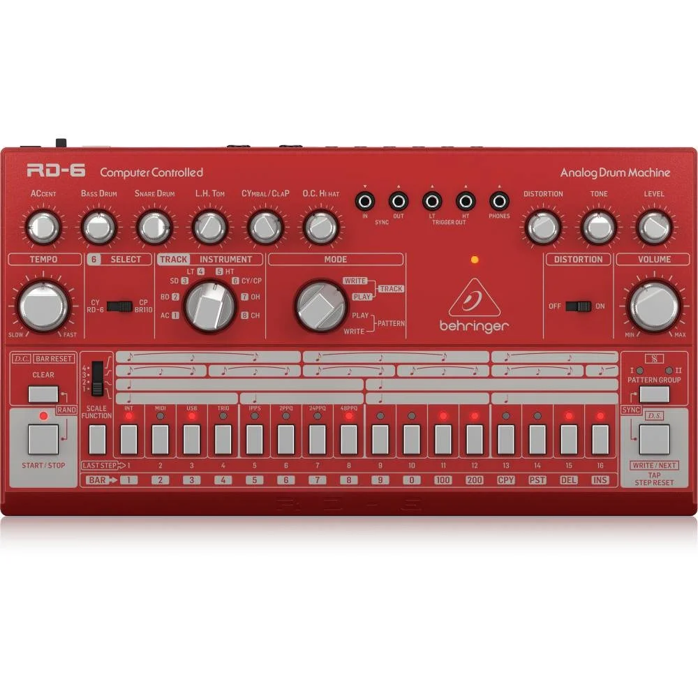 BEHRINGER RD-6-RD RHYTHM DESIGNER Analog Davul Makinesi (Kırmızı)