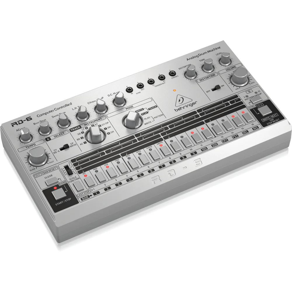 BEHRINGER RD-6-SR RHYTHM DESIGNER Analog Davul Makinesi (Gümüş Gri)