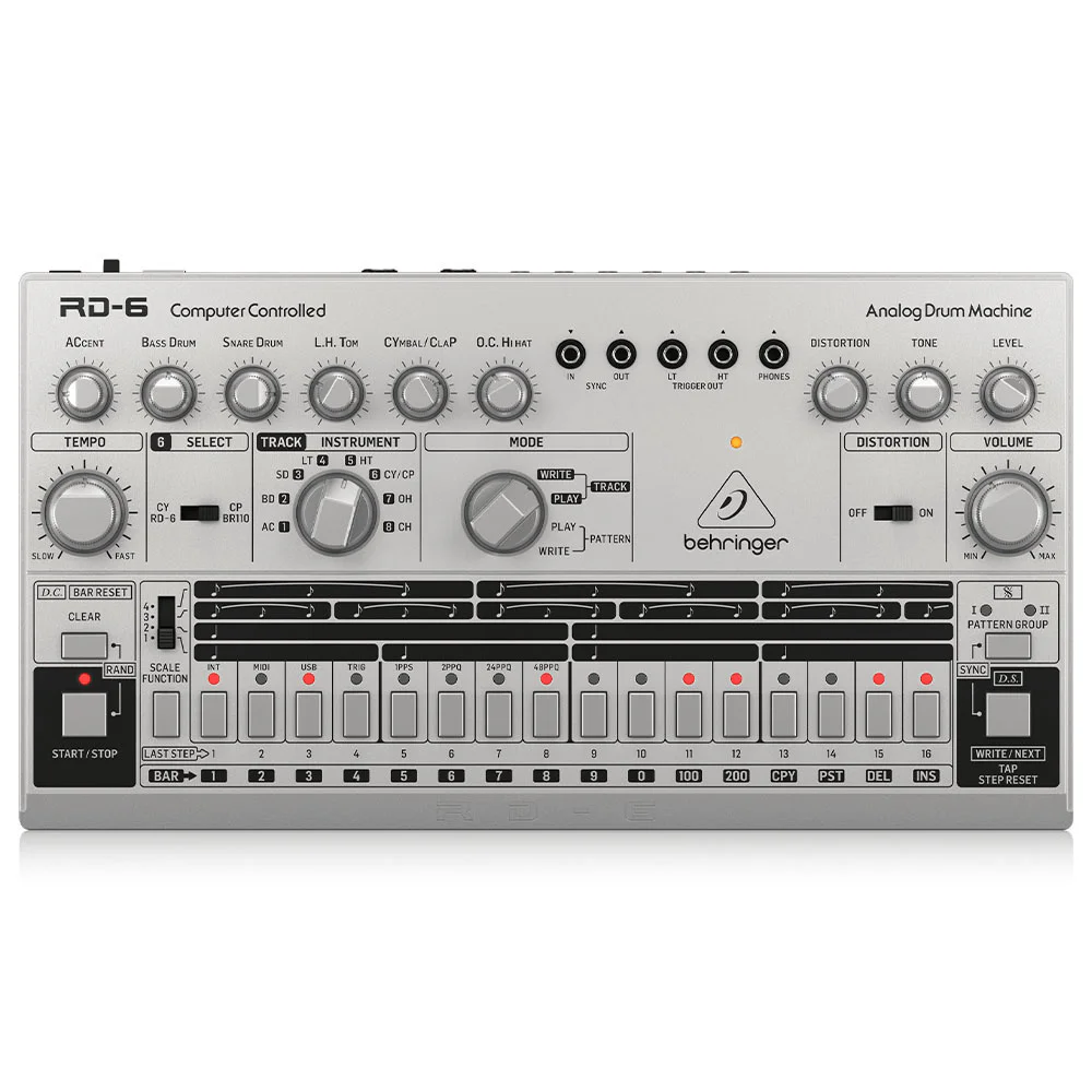 BEHRINGER RD-6-SR RHYTHM DESIGNER Analog Davul Makinesi (Gümüş Gri)