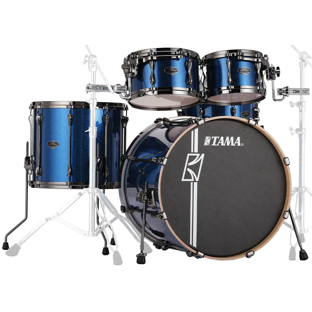 TAMA MK52HZBNS-ISP Superstar Hyper Drive Indigo Sparkle 5 Parça (22B/10T/12T/16F/14S) Akustik Davul Seti