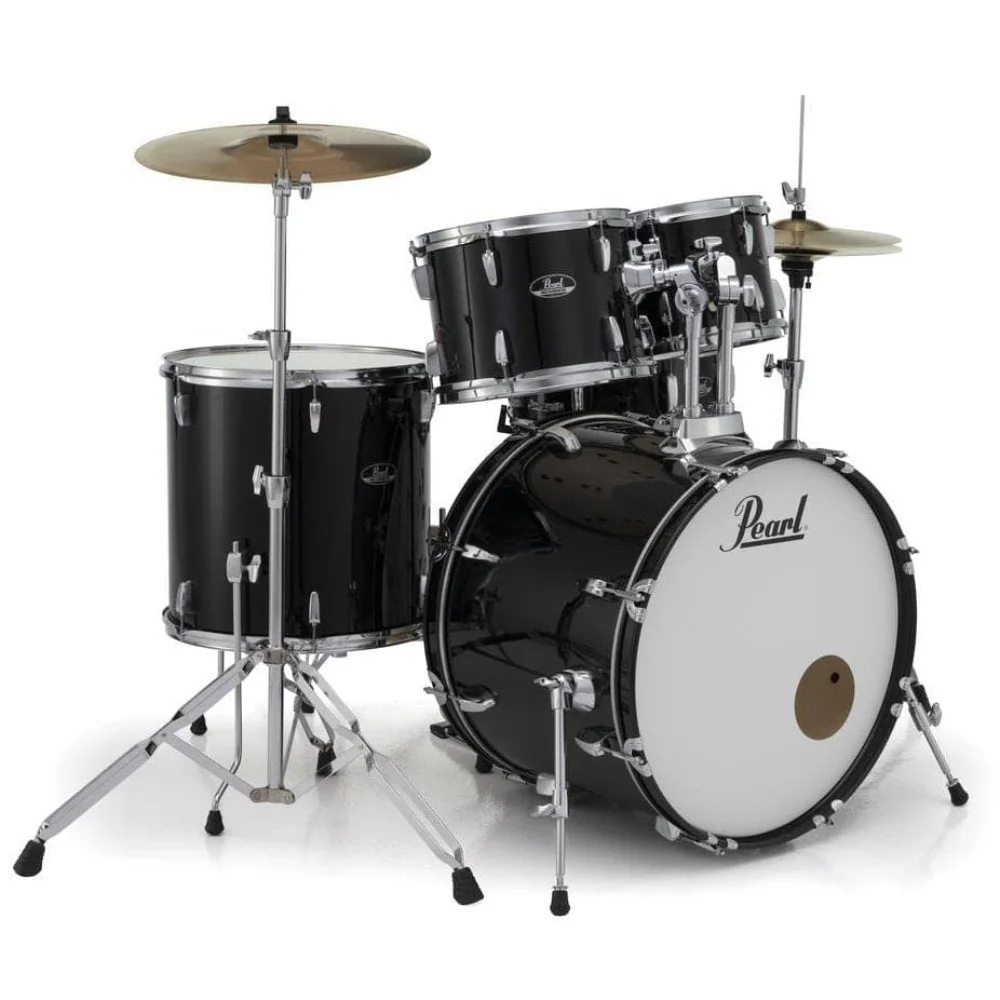PEARL RS525SC/C31 Roadshow Jet Black 5 Parça (22B/10T/12T/16F/14S)Aksamlı ve Zilli Akustik Davul Seti