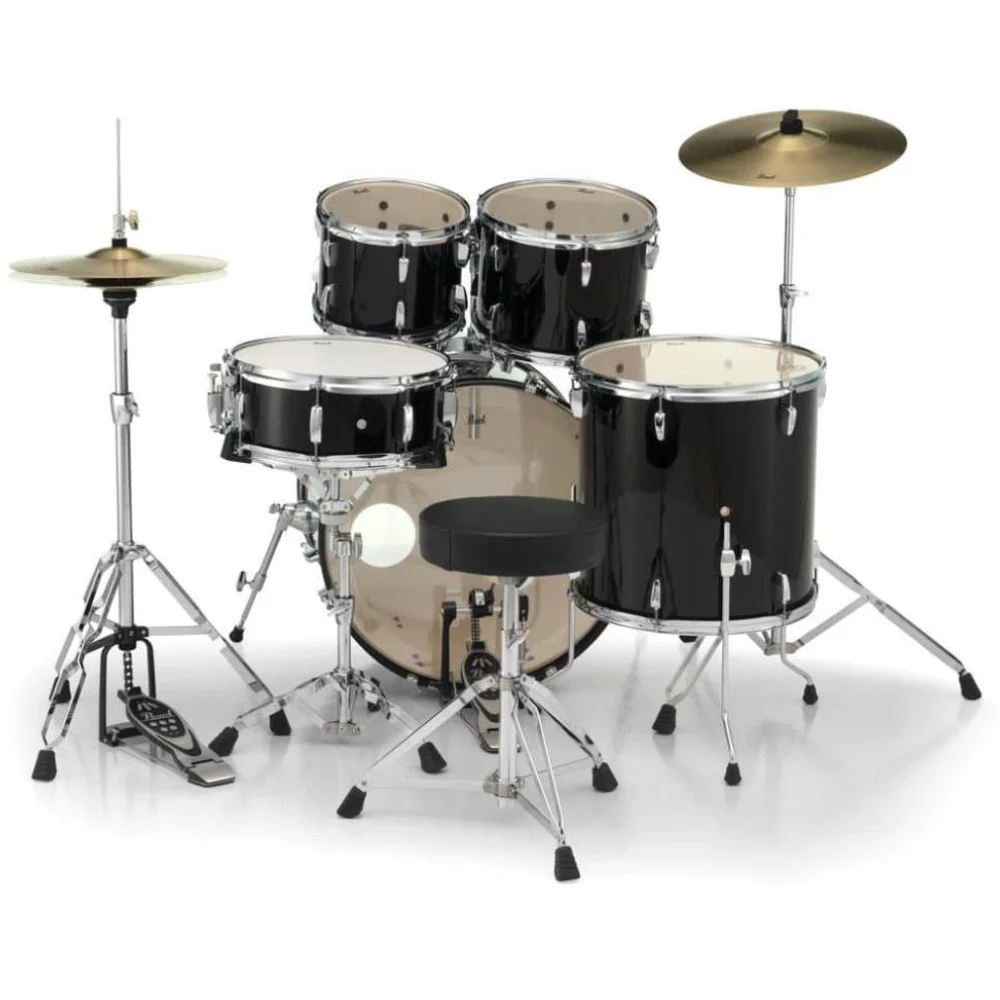 PEARL RS525SC/C31 Roadshow Jet Black 5 Parça (22B/10T/12T/16F/14S)Aksamlı ve Zilli Akustik Davul Seti