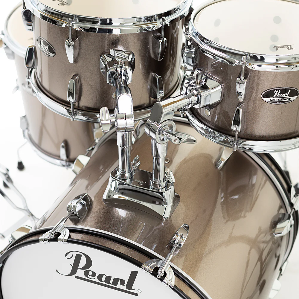 PEARL RS505BC/C707 Roadshow Bronze Metallic 5 Parça (20B/10T/12T/14F/14S) Aksamlı ve Sabian Zilli Akustik Davul Seti