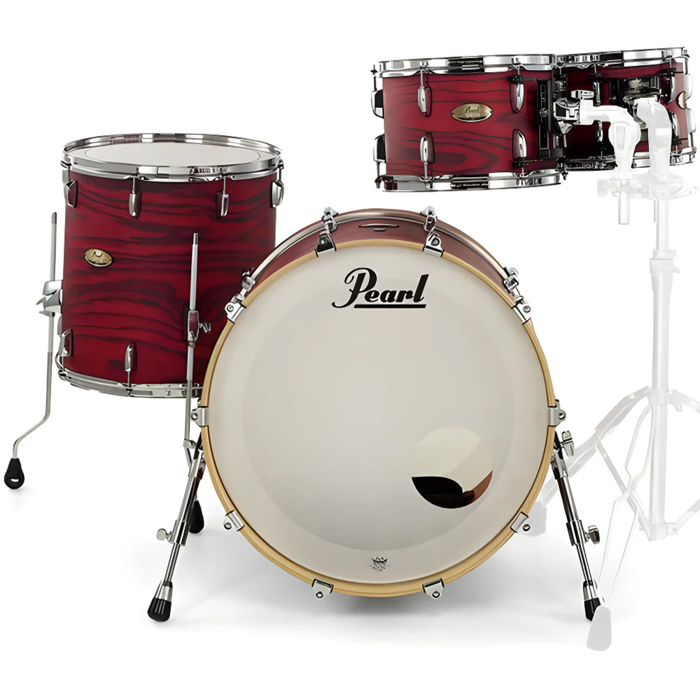 PEARL STS904XP/C847 - Session Studio Select 'Scarlet Ash' 4 Parça (20B/10T/12T/14F) Akustik Davul Seti