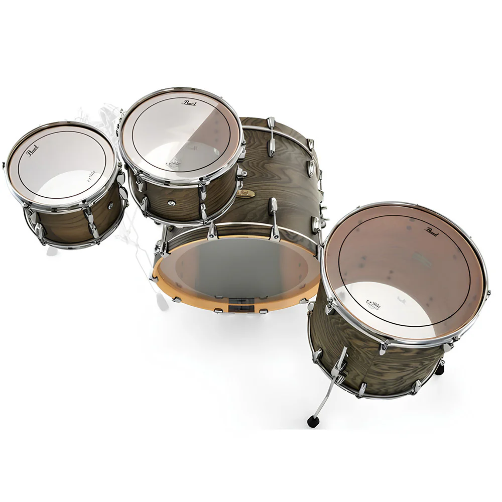 PEARL STS924XSP/C852 Session Studio Select Black Satin Ash 4 Parça (22B/10T/12T/16F) Akustik Davul Seti