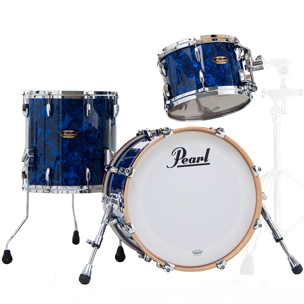 PEARL MMG983XP/C418 Masters Maple Gum Blue Abalone 3 Parça (18B/12T/14F) Akustik Davul Seti