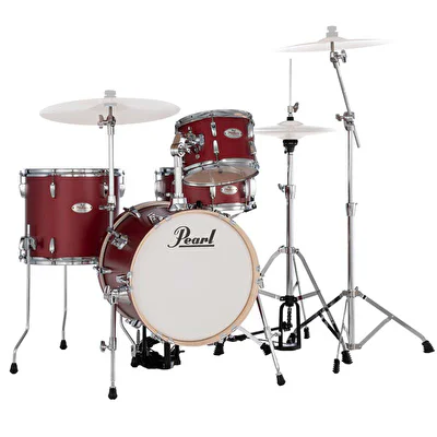 PEARL MT564/C-D747 Midtown Matte Red 4 Parça (16B/10T/13F/13S) Aksamlı Akustik Davul Seti