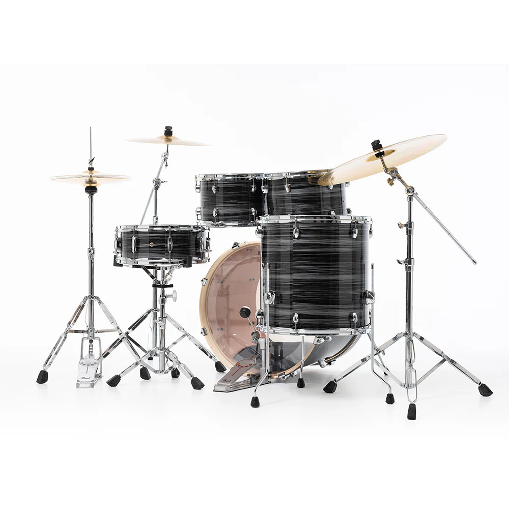 PEARL EXX725SBR/C778 Export EXX Graphite Silver Twist 5 Parça (22B/10T/12T/16F/14S) HWP-834 Aksam Setli ve Sabian SBR Zil Setli Akustik Davul Seti