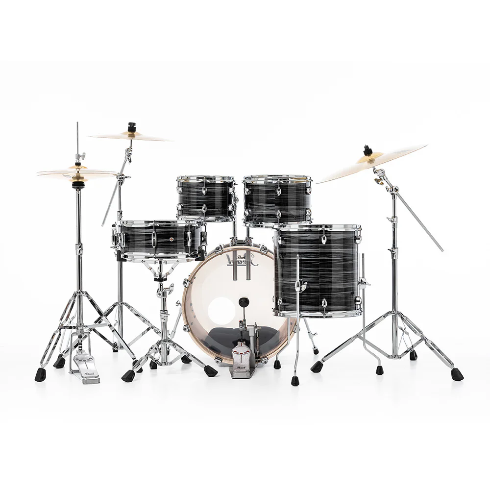 PEARL EXX705NBR/C778 Export EXX Graphite Silver Twist 5 Parça (20B/10T/12T/14F/14S) HWP-834 Aksam Setli ve Sabian SBR Zil Setli Akustik Davul Seti