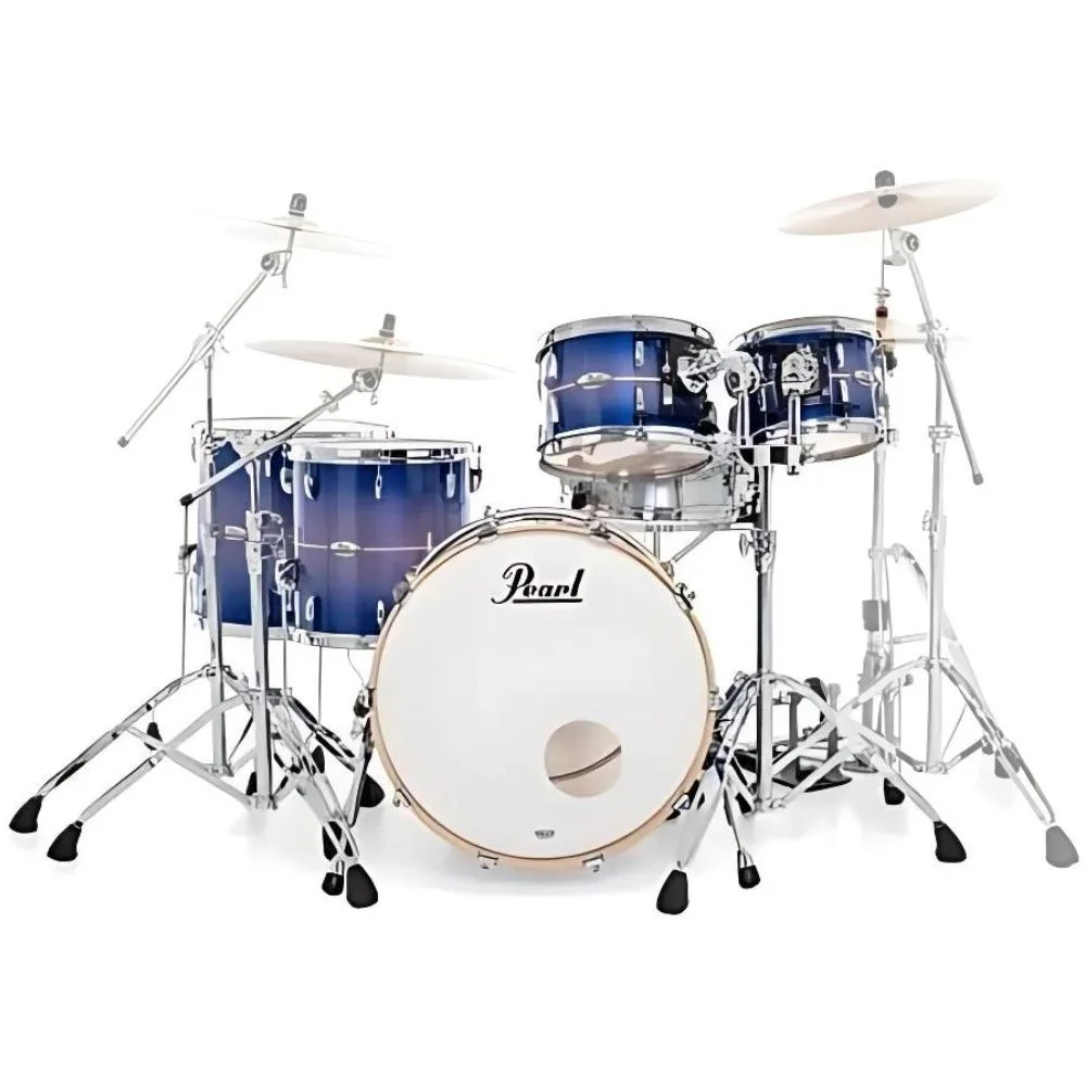 PEARL PMX925XSP/C764 Professional Royal Blue Burst Stripe 5 Parça (22B/10T/12T/14F/16F) Akustik Davul Seti
