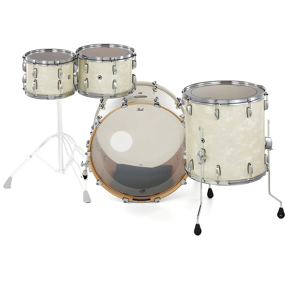PEARL STS904XP/C405 - Session Studio Select Nicotine White Marine Pearl 4 Parça (20B/10T/12T/14F) Akustik Davul Seti