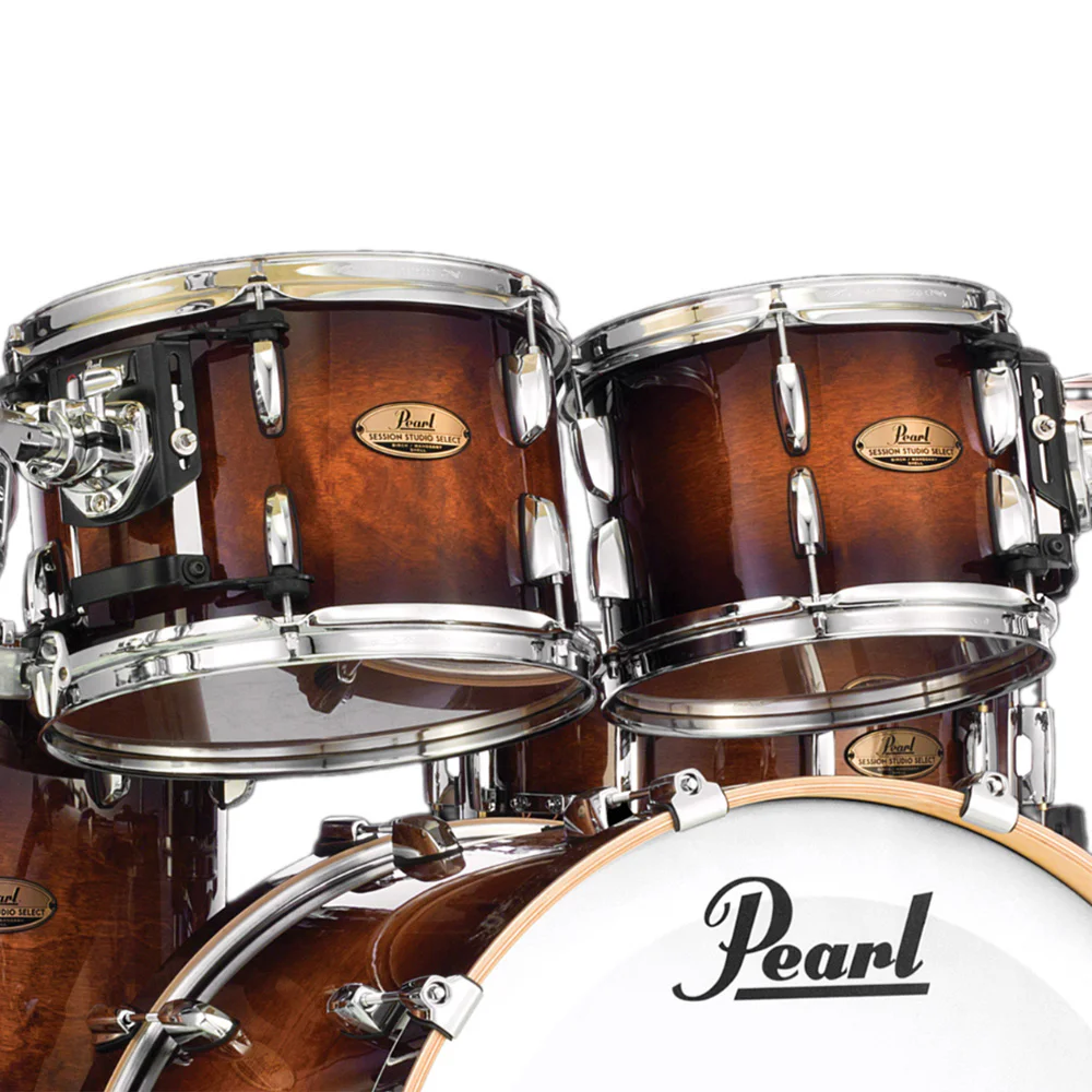 PEARL Session Studio Select STS924XSPC314 Gloss Barnwood Brown 4 Parça (22B/10T/12T/16F) Akustik Davul Seti
