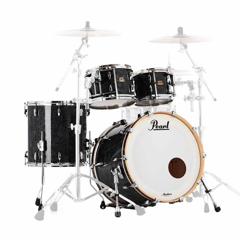PEARL MMG924XSP/C421 Masters Maple Gum Black Diamond 4 Parça (22B/10T/12T/16F) Akustik Davul Seti