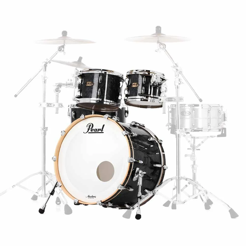PEARL MMG924XSP/C421 Masters Maple Gum Black Diamond 4 Parça (22B/10T/12T/16F) Akustik Davul Seti
