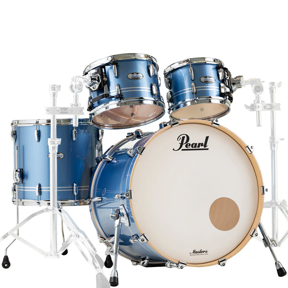 PEARL MCT924XEP/C837 Masters Maple Complete Chrome Contrail 4 Parça (22B/10T/12T/16F) Akustik Davul Seti