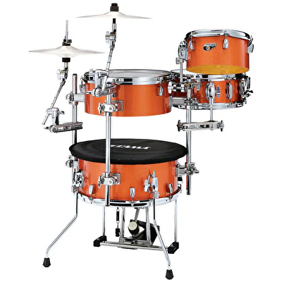 TAMA CJB46C-BOS - Cocktail-JAM Bright Orange Sparkle 4 Parça (16B/10T/14F/12S) Aksamlı & Çantalı Kompakt Akustik Davul Seti