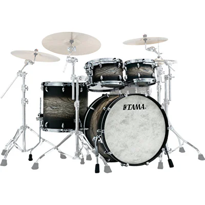 TAMA TW42RZSA-SBJ STAR Walnut Satin Black Japanese Sen Burst 4 Parça (22B/10T/12T/16F) Akustik Davul Seti