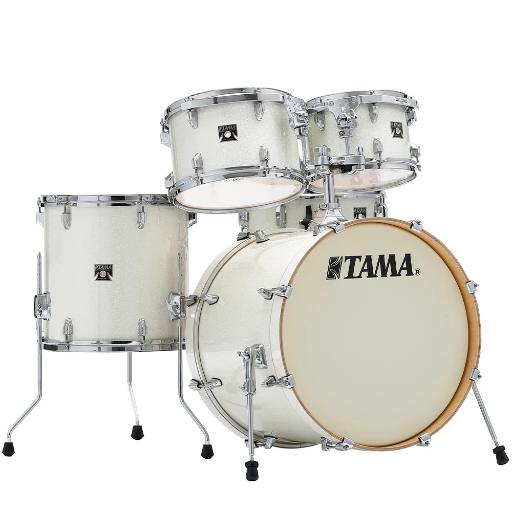 TAMA CK50RS-VWS Superstar Classic Vintage White Sparkle 5 Parça (20B/10T/12T/14F/14S) Akustik Davul Seti