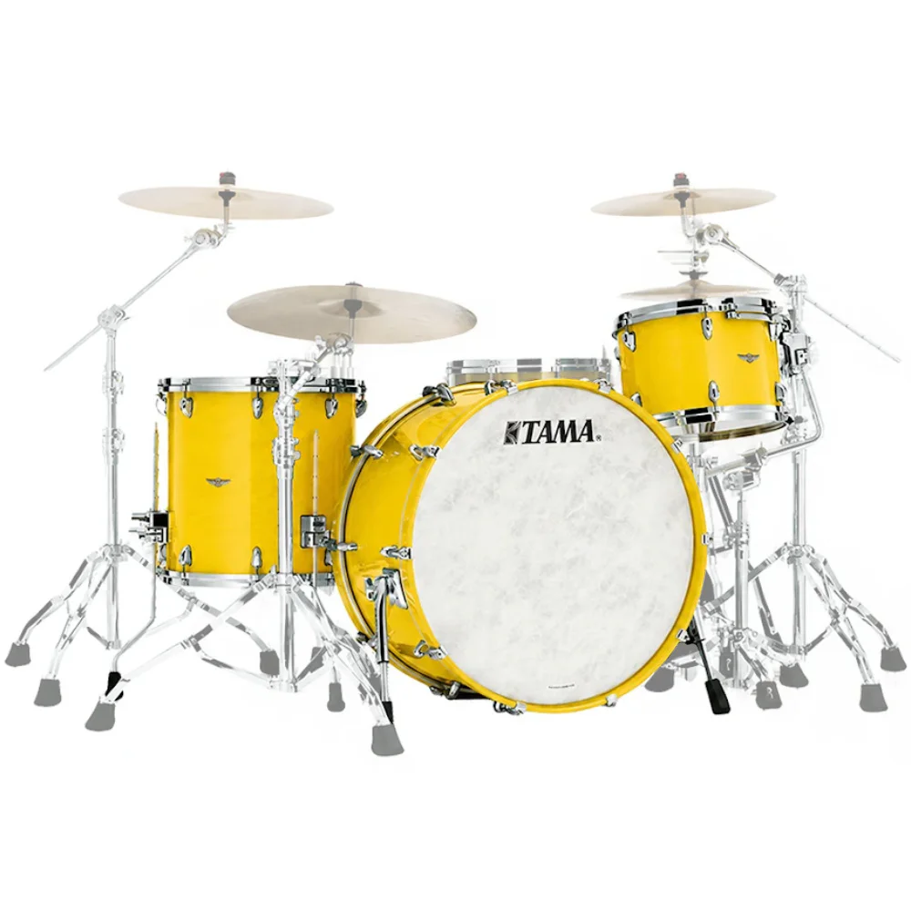 TAMA TW30CZS-SYL STAR Walnut Sunny Yellow Lacquer 3 Parça (20B/12T/14F) Akustik Davul Seti