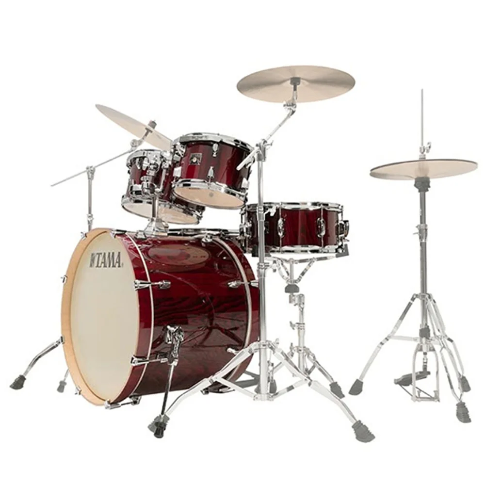 TAMA CL52KRSP-GGP Superstar Classic Gloss Garnet Lacebark Pine 5 Parça (22B/10T/12T/16F/14S) Akustik Davul Seti