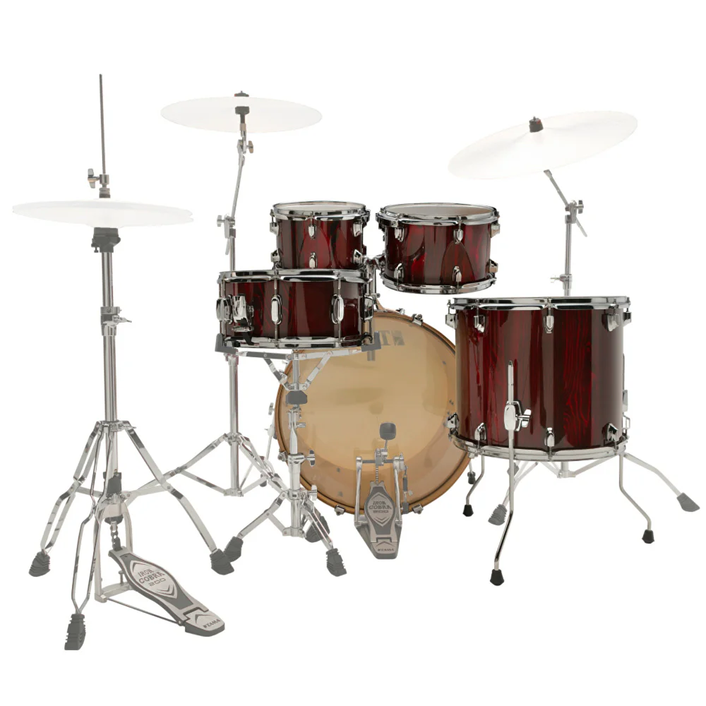 TAMA CL52KRSP-GGP Superstar Classic Gloss Garnet Lacebark Pine 5 Parça (22B/10T/12T/16F/14S) Akustik Davul Seti