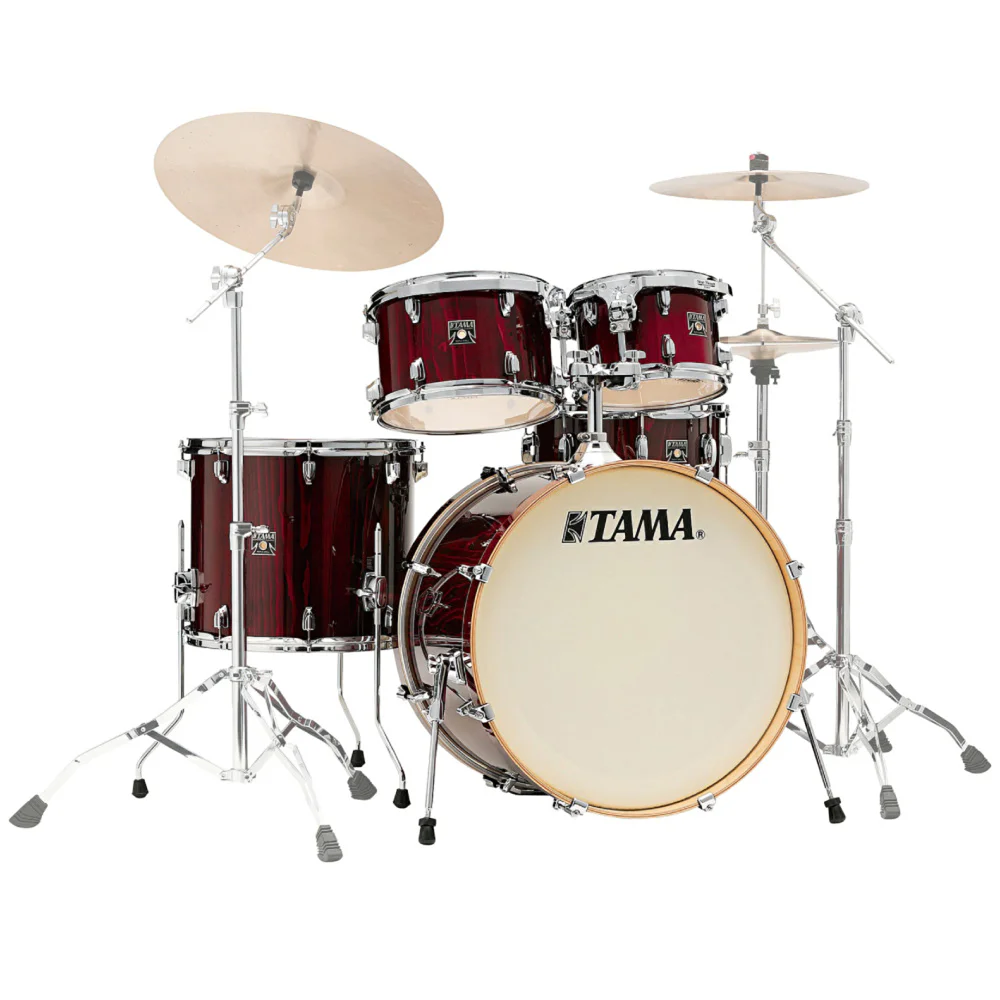 TAMA CL52KRSP-GGP Superstar Classic Gloss Garnet Lacebark Pine 5 Parça (22B/10T/12T/16F/14S) Akustik Davul Seti