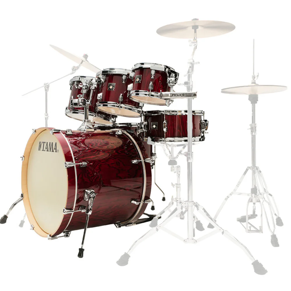TAMA CL72RSP-GGP Superstar Classic Gloss Garnet Lacebark Pine 7 Parça (22B/8T/10T/12T/14F/16F/14S) Akustik Davul Seti