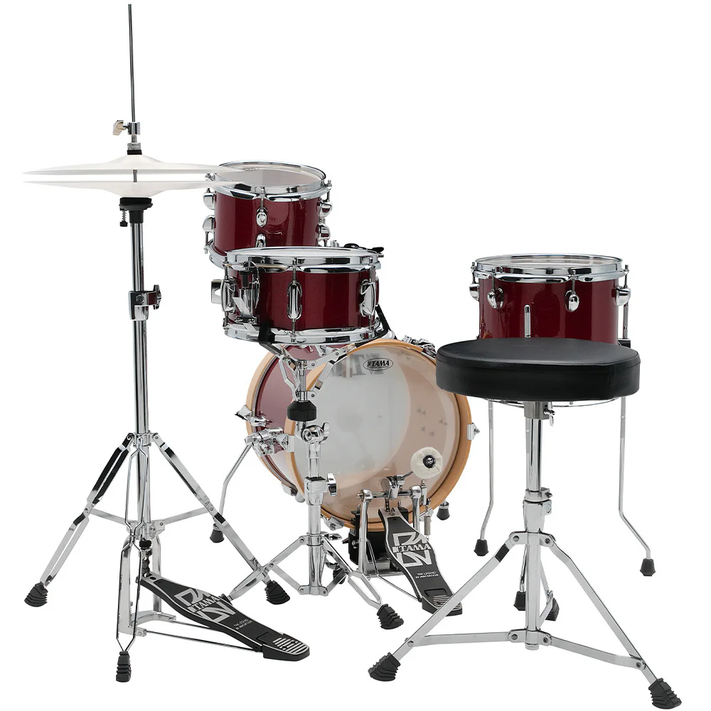 TAMA LJK44H4-CPM Club-Jam Flyer Candy Apple Mist (14B/8T/10F/10S) 4 Parça Aksamlı Akustik Davul Seti