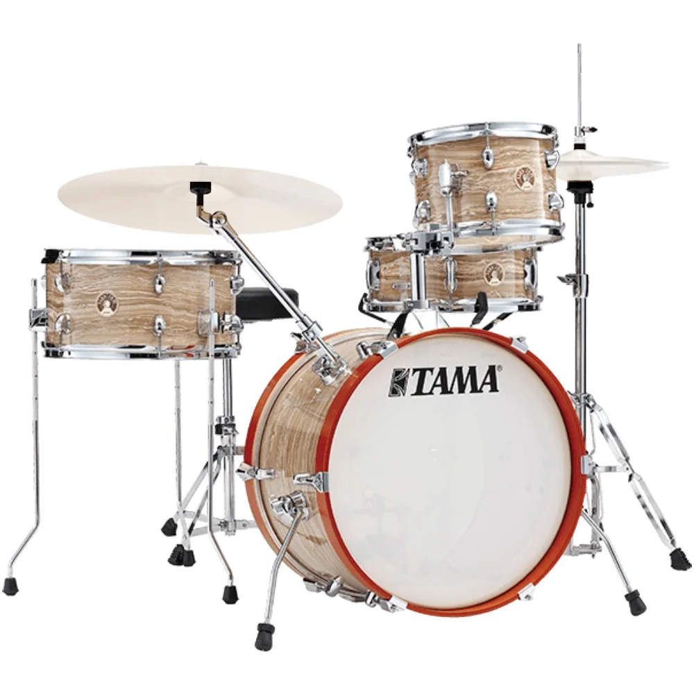 TAMA LJK48H4-CMW Club-Jam Cream Marble Wrap 4 Parça (18B/10T/14F/13S) Aksamlı Akustik Davul Seti