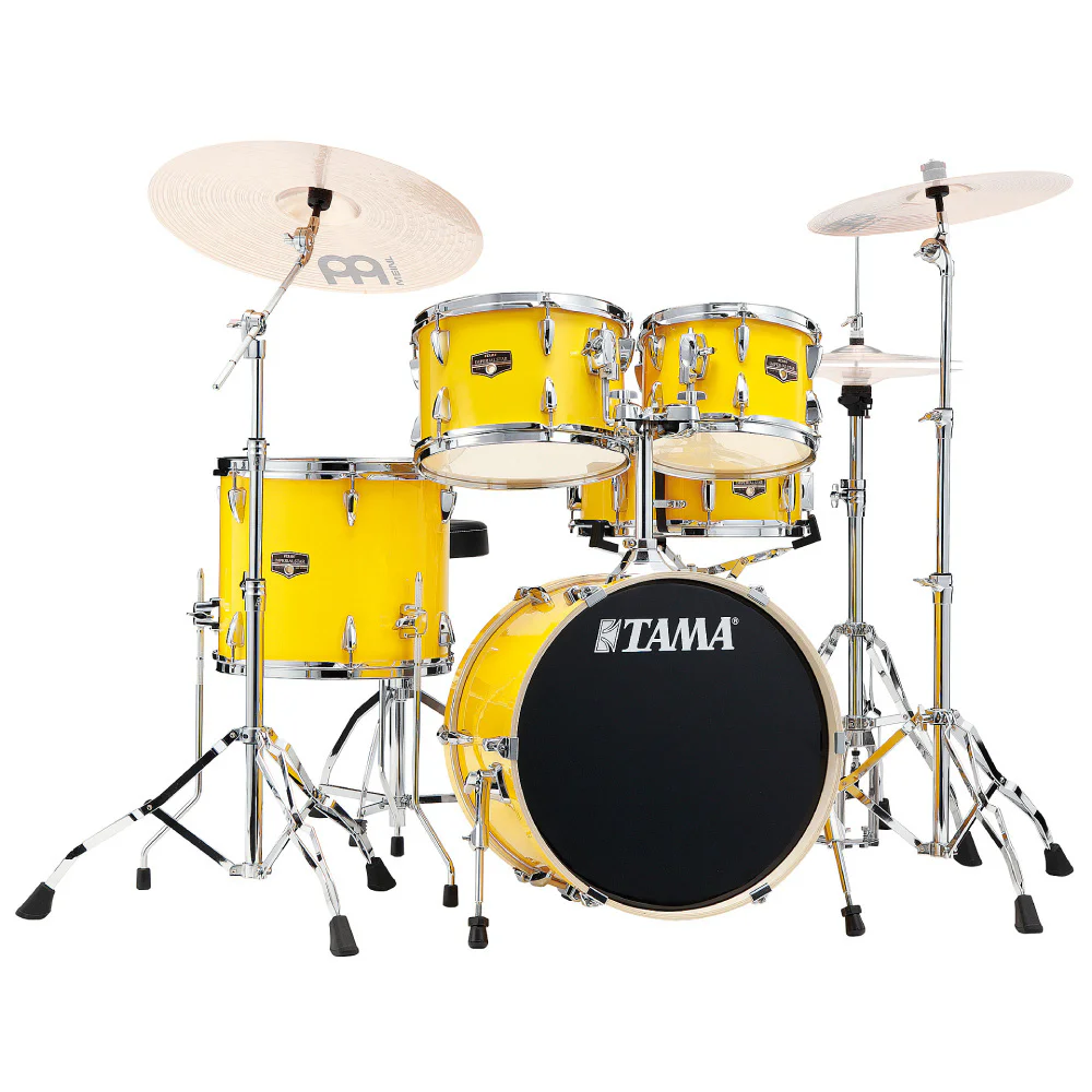 TAMA IP58H6W-ELY - Imperialstar Electric Yellow 5 Parça (18B/10T/12T/14F/14S) Aksamlı Akustik Davul Seti