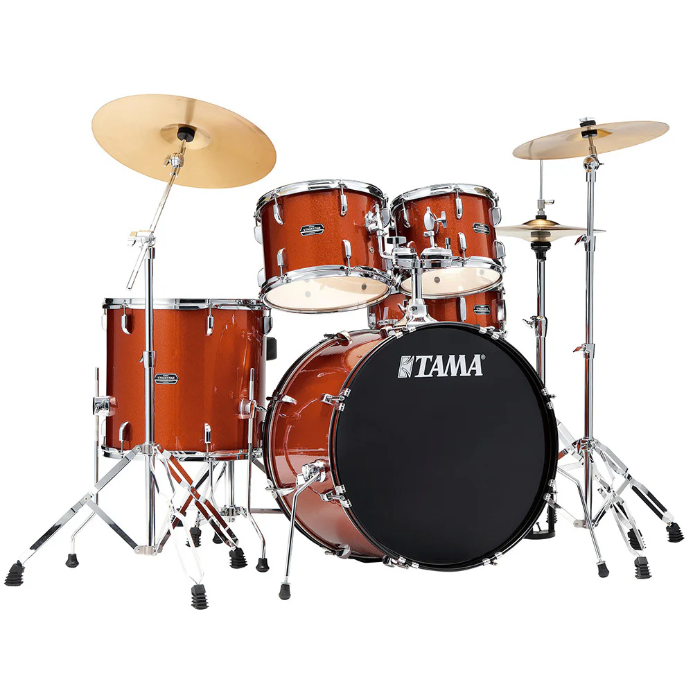 TAMA ST50H6C-SCP Stagestar Scorched Copper Sparkle 5 Parça (20B/10T/12T/14F/14S) Aksamlı ve Zilli Akustik Davul Seti