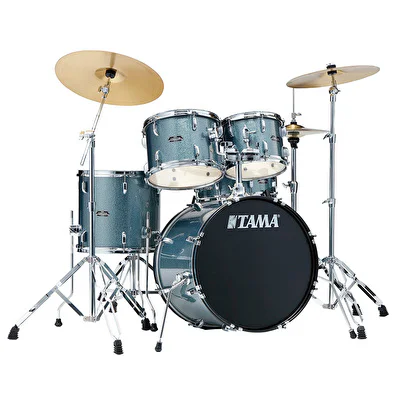 TAMA ST50H6C-SEM  Stagestar Sea Blue Mist 5 Parça (20B/10T/12T/14F/14S) Aksamlı ve Zilli Akustik Davul Seti