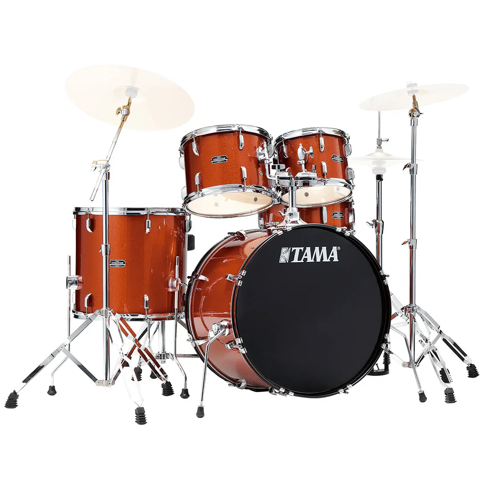 TAMA ST58H6-SCP Stagestar Scorched Copper Sparkle 5 Parça (18B/10T/12T/14F/14S) Aksamlı Akustik Davul Seti