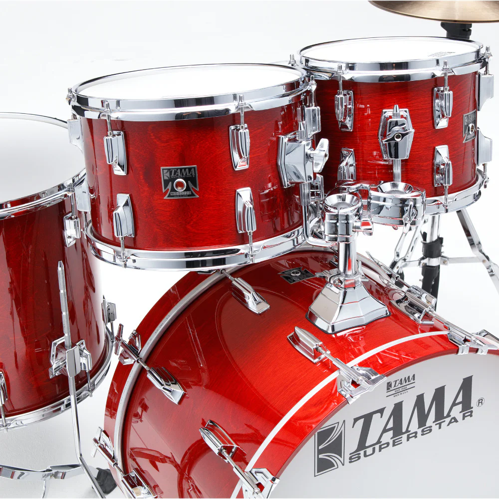 TAMA SU42RS-CHW  Superstar 50. Yıl Limited Reissue Cherry Wine 4 Parça (22B/10T/12T/16F) Akustik Davul Seti