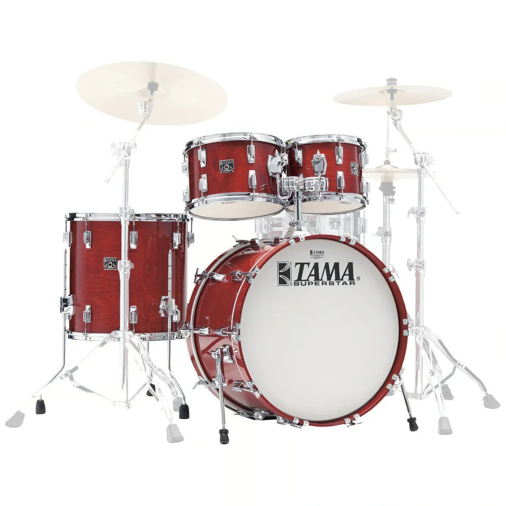 TAMA SU42RS-CHW Superstar 50. Yıl Limited Reissue Cherry Wine 4 Parça (22B/10T/12T/16F) Akustik Davul Seti
