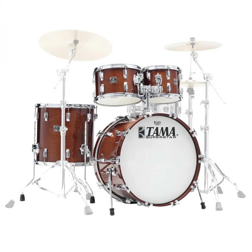 TAMA SU42RS-SMH Superstar 50. Yıl Limited Reissue Super Mahogany 4 Parça (22B/10T/12T/16F) Akustik Davul Seti