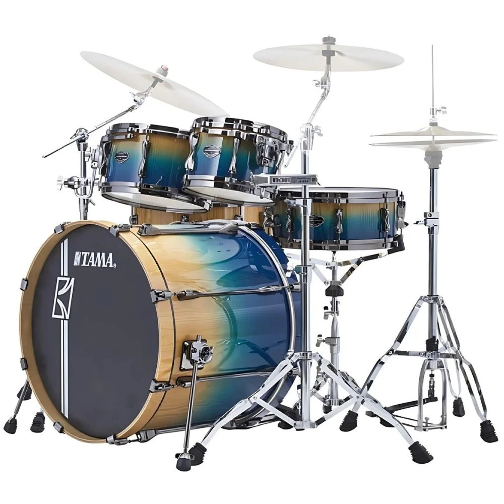 TAMA ML62HZBSP-PFP Limited Superstar Sapphire Fade Hyper-Drive 6 Parça (22B/14S/10T/12T/14F/16F) Akustik Davul Seti