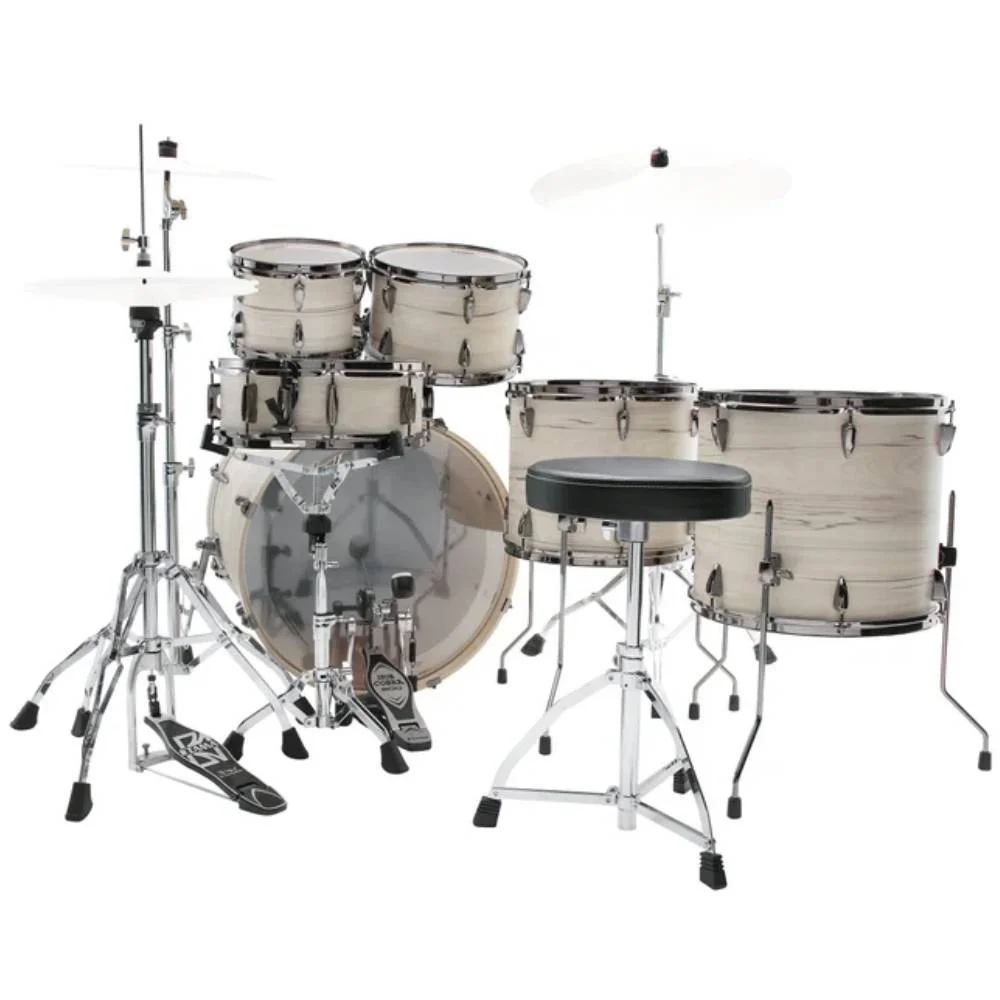 TAMA IP62H6WBN-WBW - Imperialstar White Birch Wrap 6 Parça (22B/10T/12T/14F/16F/14S) Aksamlı Akustik Davul Seti