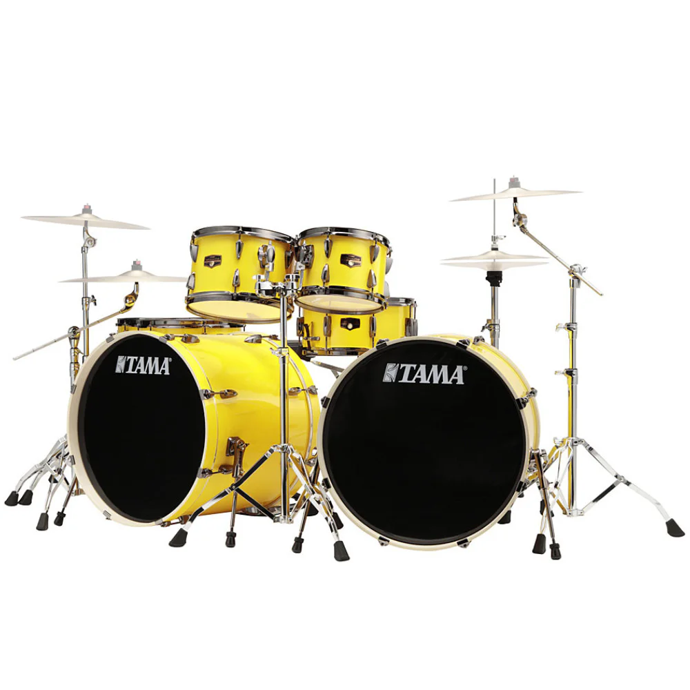 TAMA IP72ZH9WBN-ELY - Imperialstar Electric Yellow 7 Parça (22B/22B/10T/12T/14F/16F/14S) Limited Edition Inspired by Lars Ulrich Akustik Davul Seti