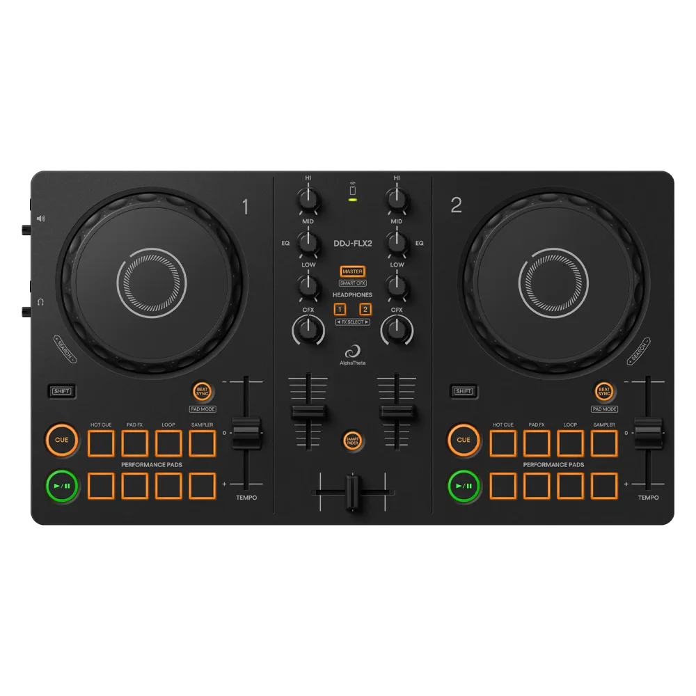 ALPHATHETA DDJ-FLX2 2 Kanal rekordbox DJ Kontrol Ünitesi (Mac/PC/iOS/Android Uyumlu)