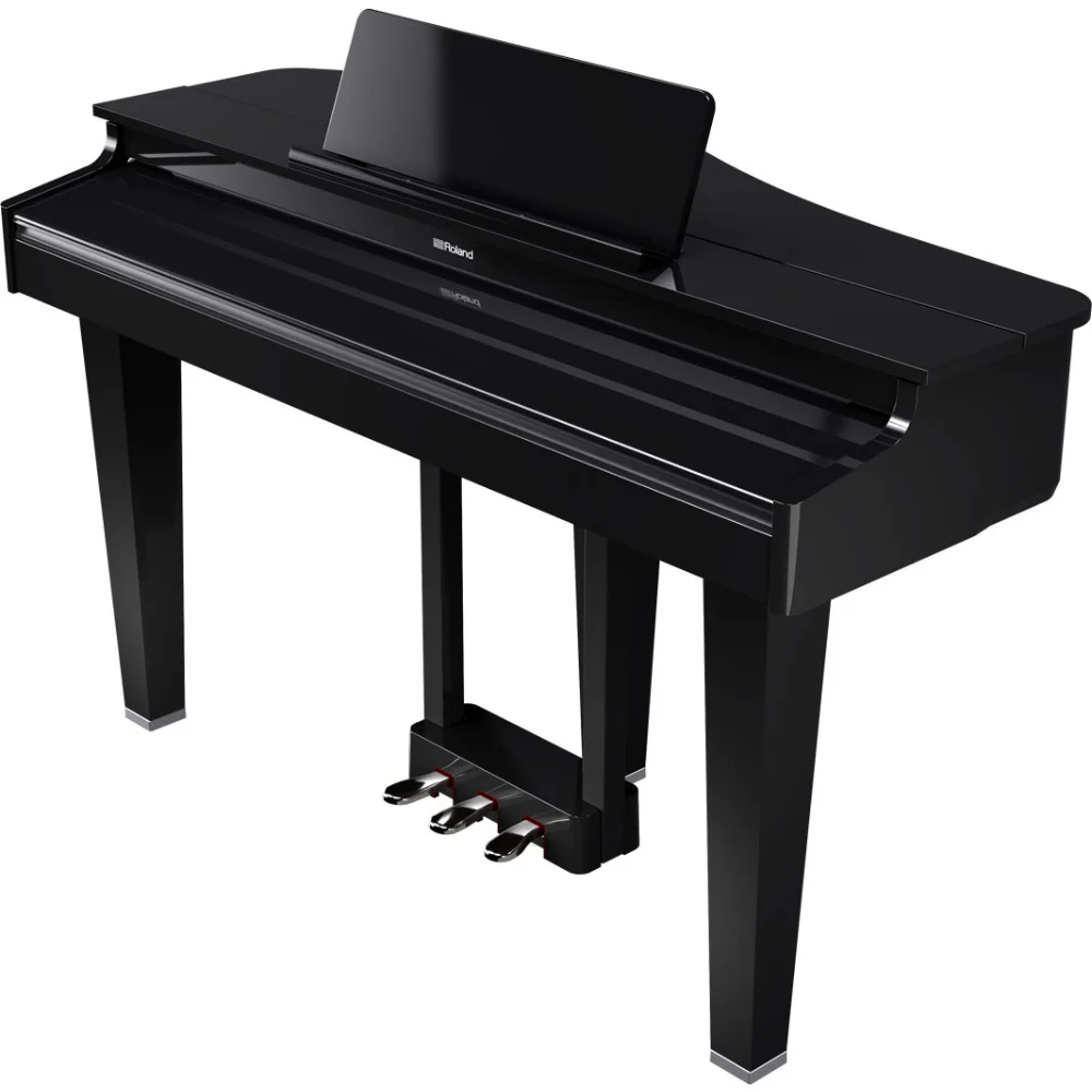 ROLAND GP-3-PE Parlak Siyah Mini Kuyruklu Dijital Piyano