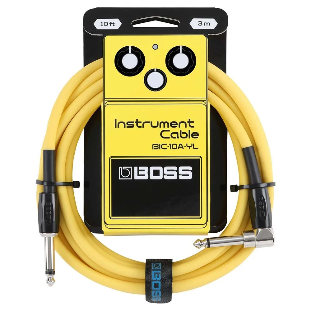 BOSS BIC-10A-YL Düz/L Uç 3 Metre Sarı Enstrüman Kablosu