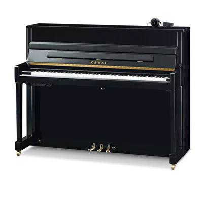 KAWAI K-200 ATX4 M/PEP Parlak Siyah 114 CM Silent Duvar Piyanosu