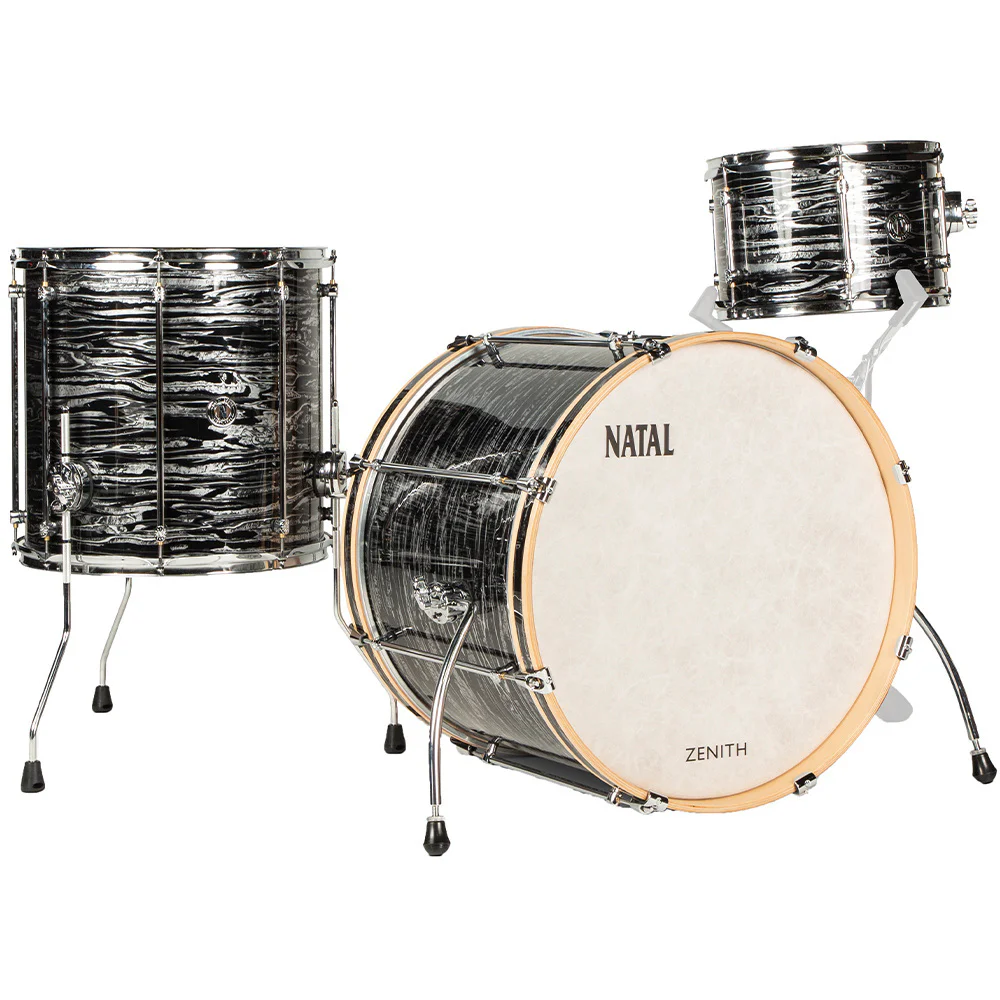 NATAL KZN-TR-FBK Zenith Forge Black 3 Parça (22B/12T/16F) Akustik Davul Seti