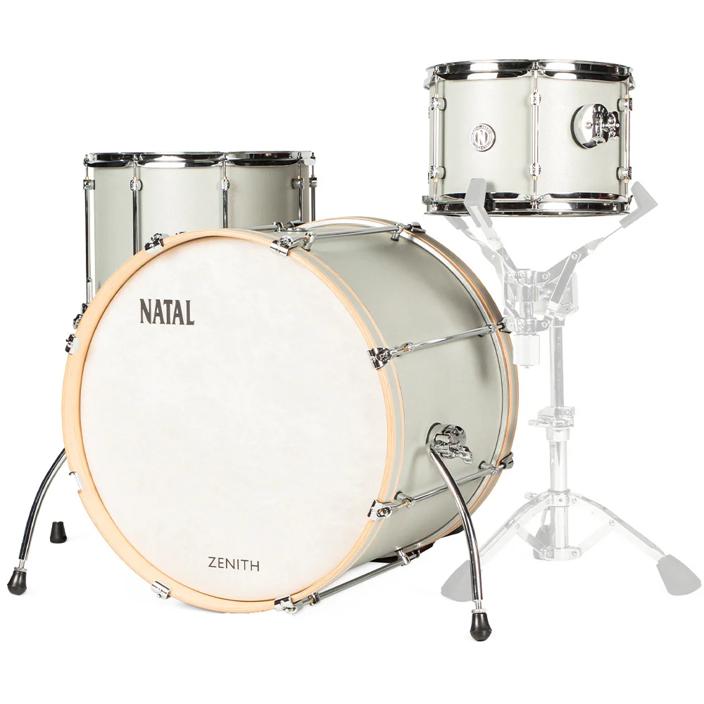 NATAL KZN-TR-SIS Zenith Silver Frost 3 Parça (22B/12T/16F) Akustik Davul Seti