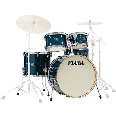 TAMA CL52KRSP-GHP Superstar Classic Gloss Sapphire Lacebark Pine 5 Parça (22B/10T/12T/16F/14S) Akustik Davul Seti