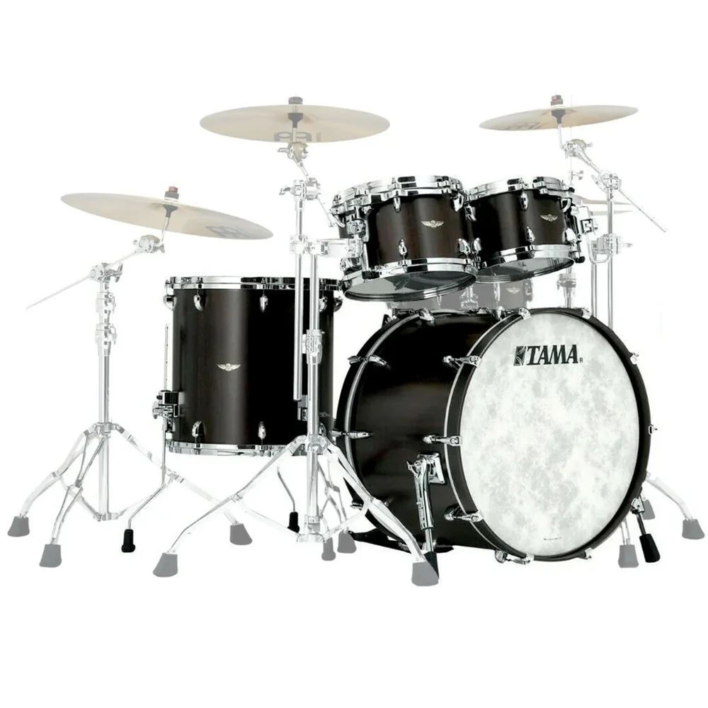 TAMA TW42RZS-PBK STAR Walnut Piano Black 4 Parça (22B/10T/12T/16F) Akustik Davul Seti