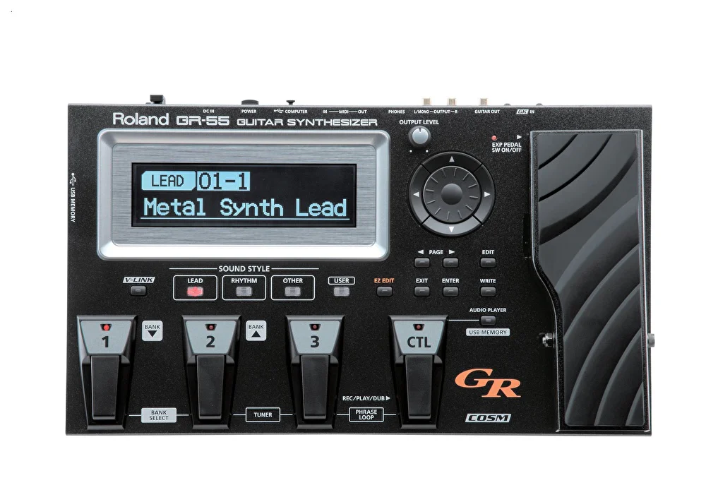 ROLAND GR-55GK-BK Gitar Synthesizer - GK3 Manyetik Setli